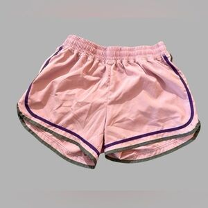 Champion XS Running Shorts Pink Purple Trim Built-In Brief Lined Athletic